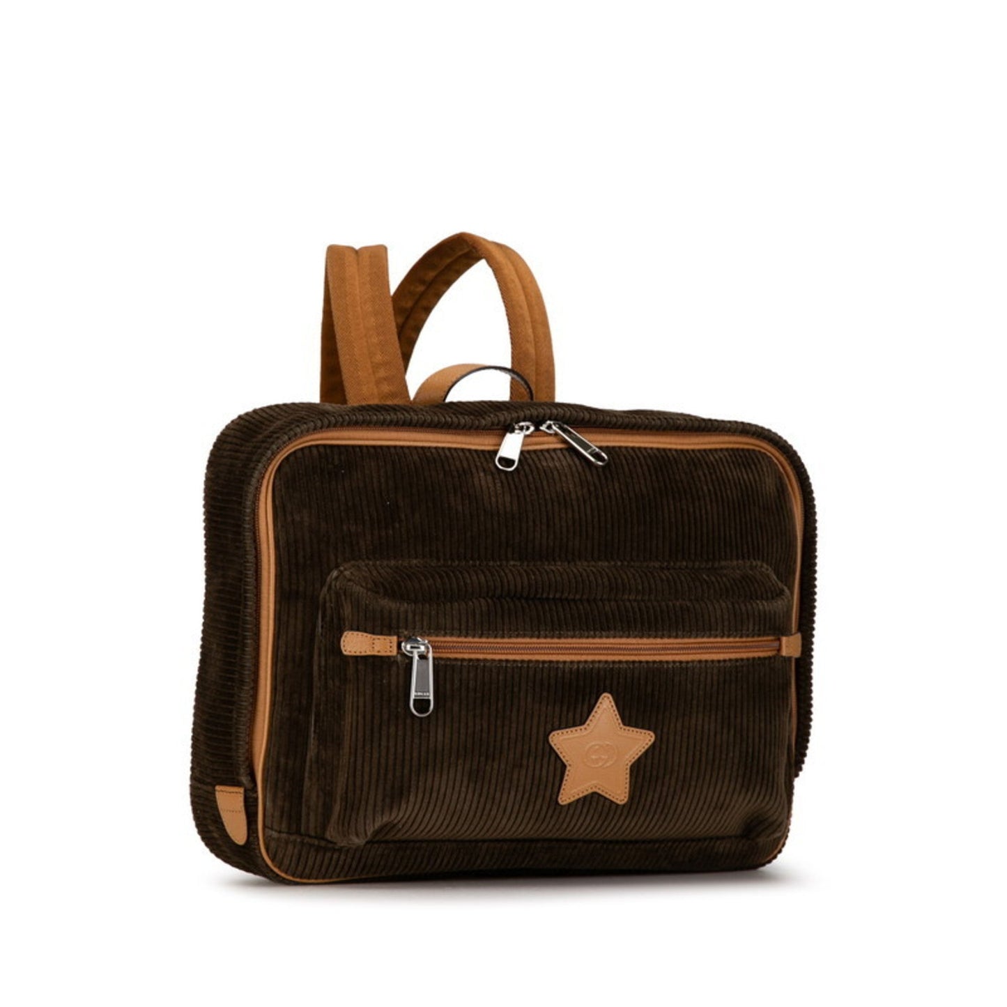 Gucci Brown Cord Leather Backpack