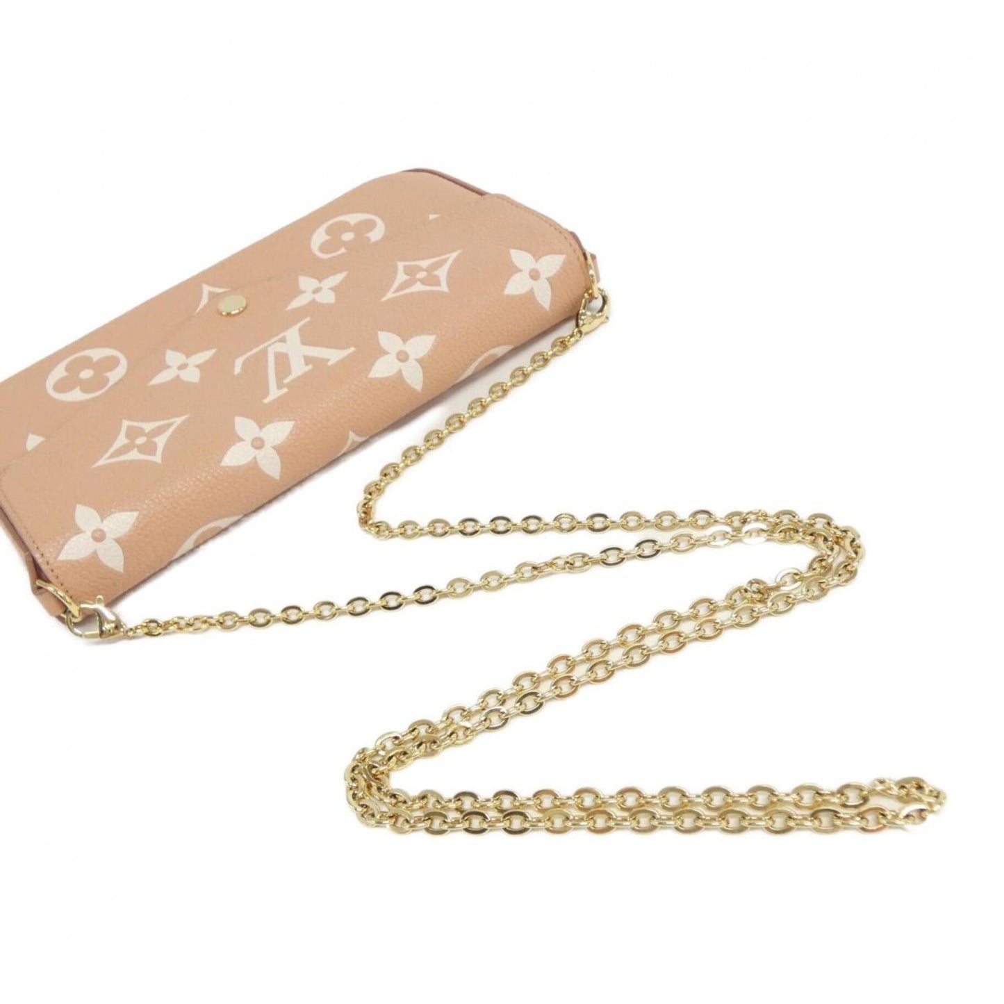 Louis Vuitton Rose Leather Pochette Shoulder Bag