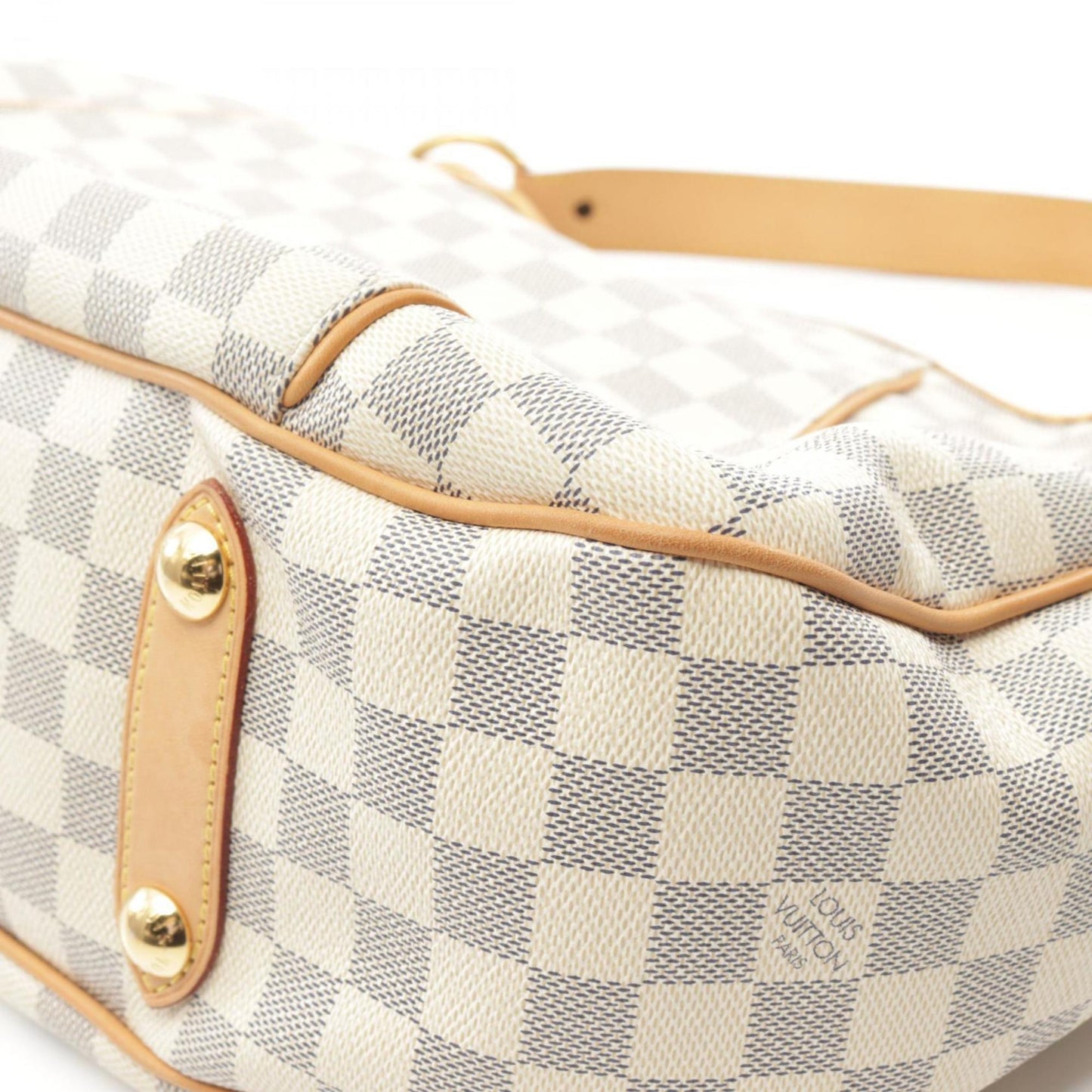 Louis Vuitton Damier Azur White Coated Canvas Leather Shoulder Bag