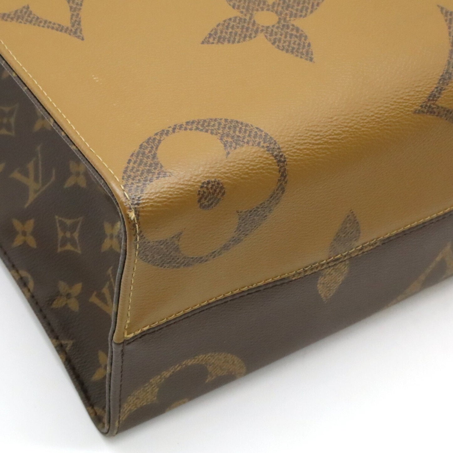 Louis Vuitton Dark Brown Light Brown Monogram Reverse Handbag Shoulder Bag Tote Bag