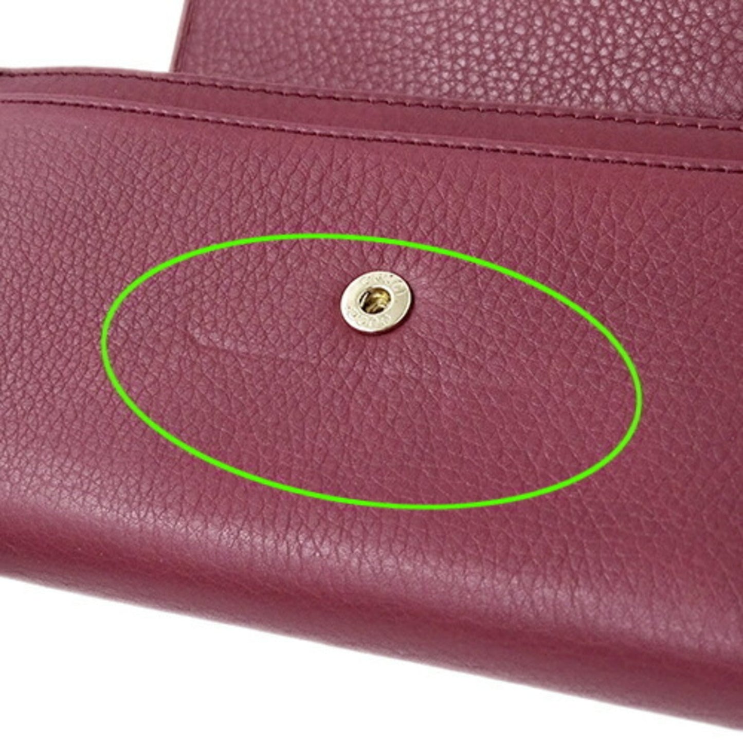 Gucci Wine Leather Long Wallet (Bi-Fold)