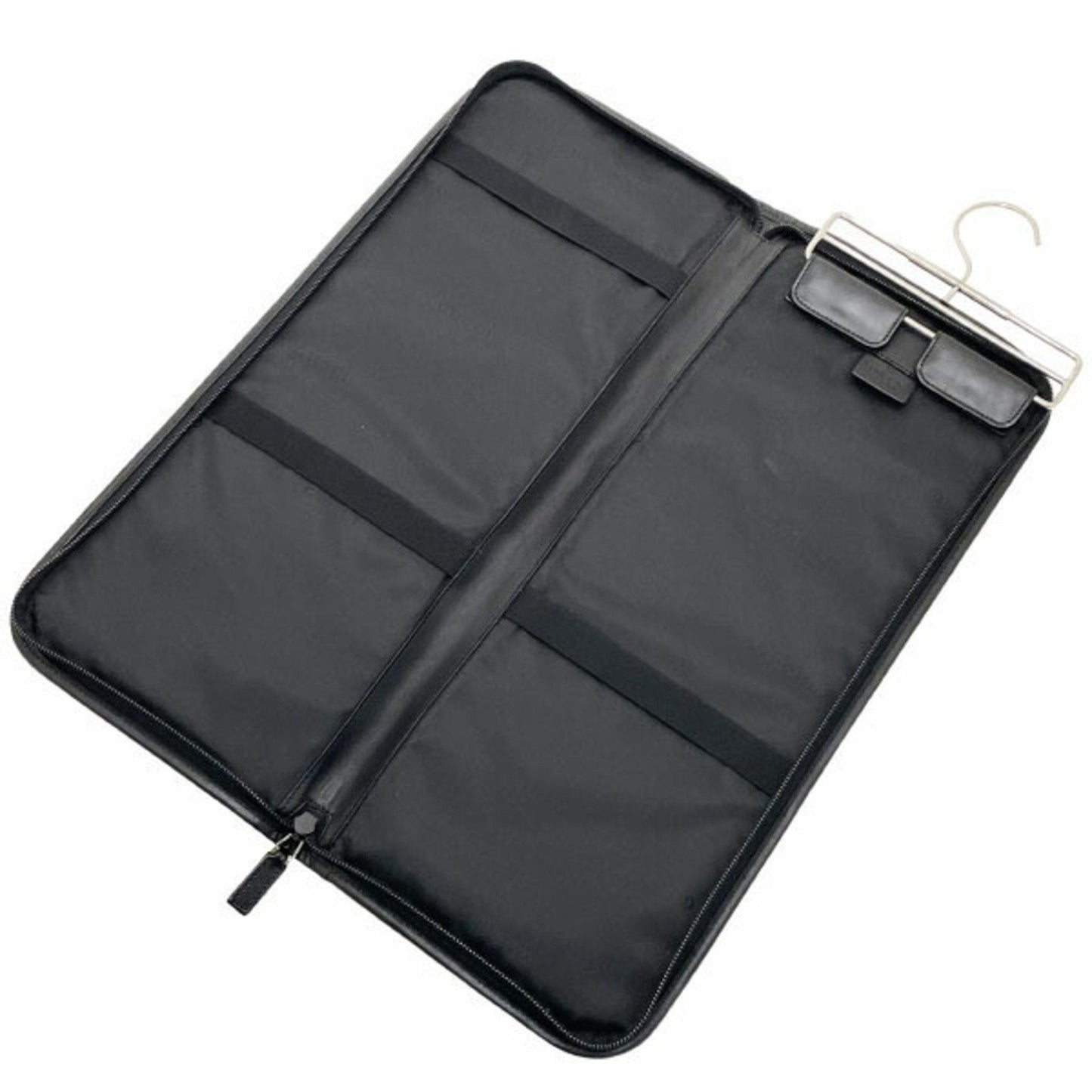 Gucci Black Nylon Leather Pouch