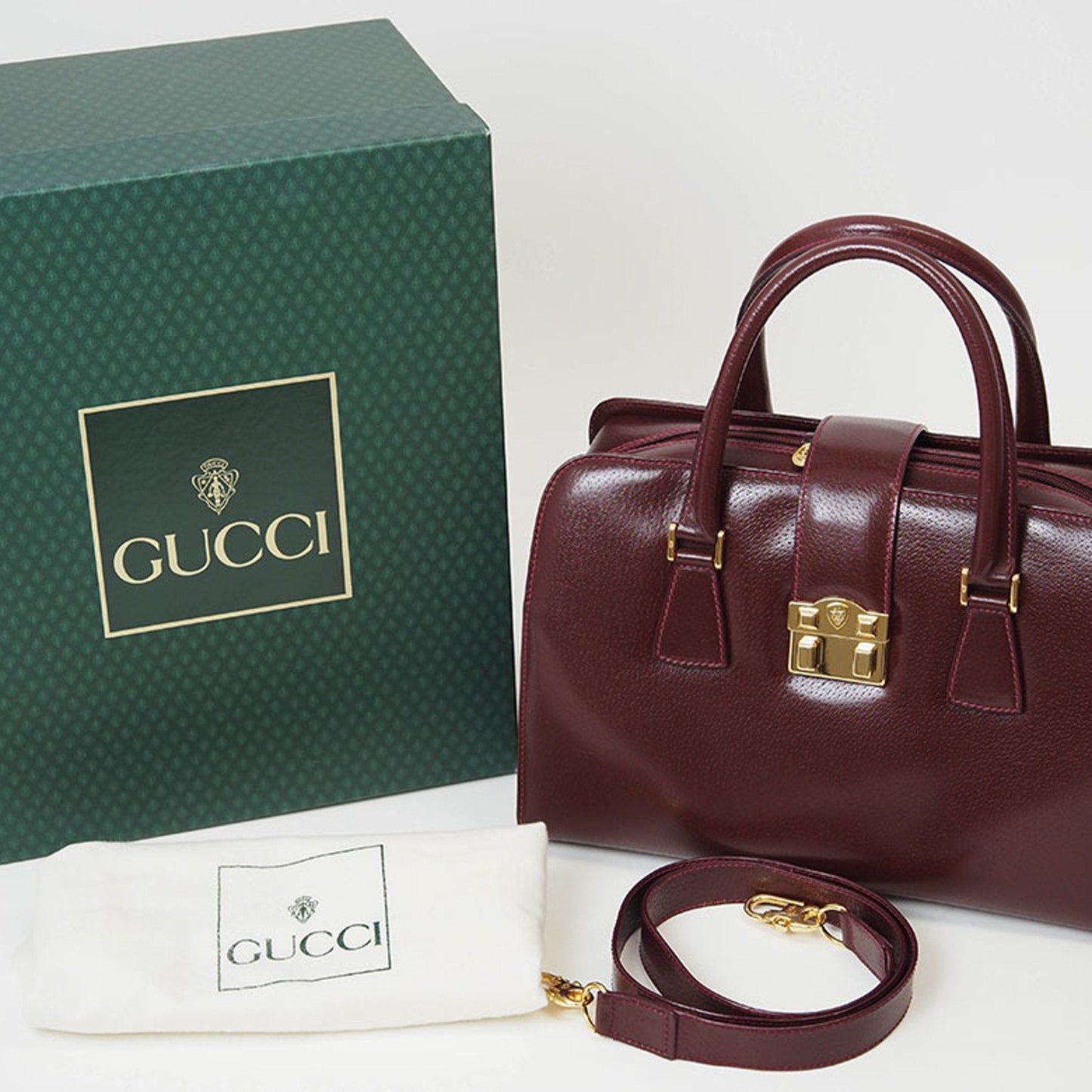 Gucci Bordeaux Leather Handbag