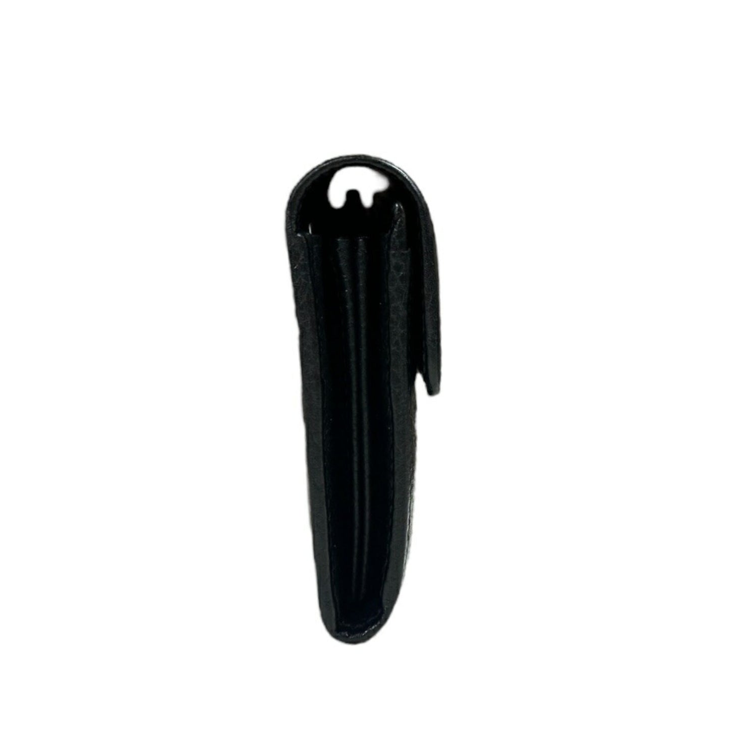 Gucci Black Leather Long Wallet (Bi-Fold)