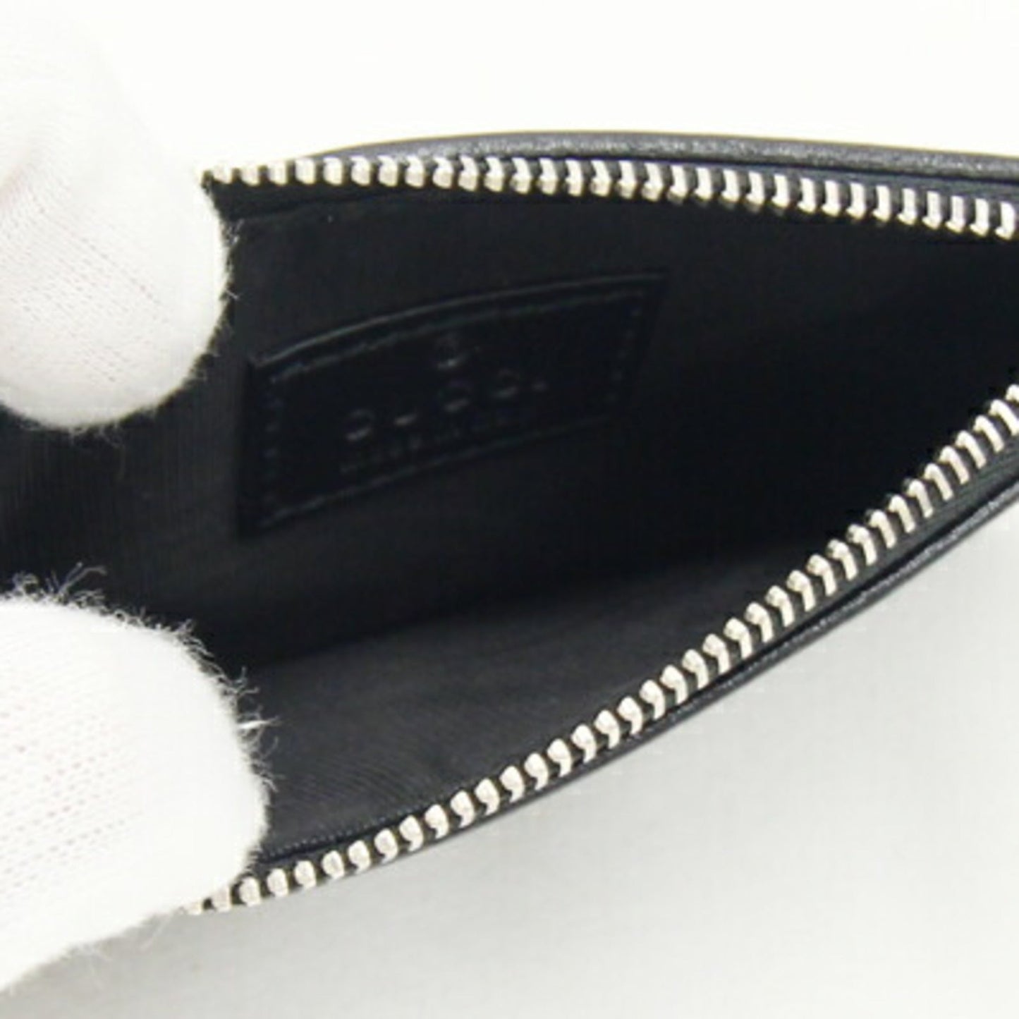 Gucci Black Pvc Leather Coin Purse/Coin Case