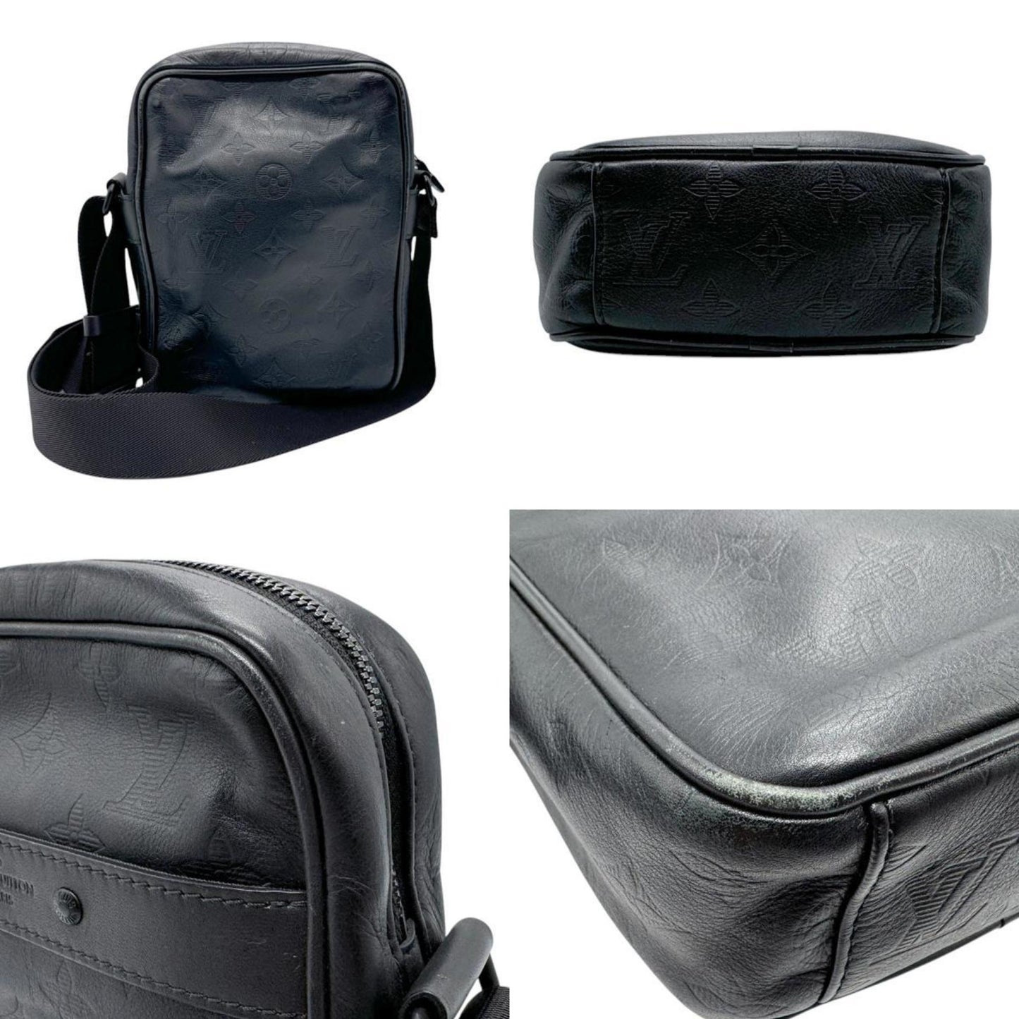 Louis Vuitton Black Leather Shoulder Bag