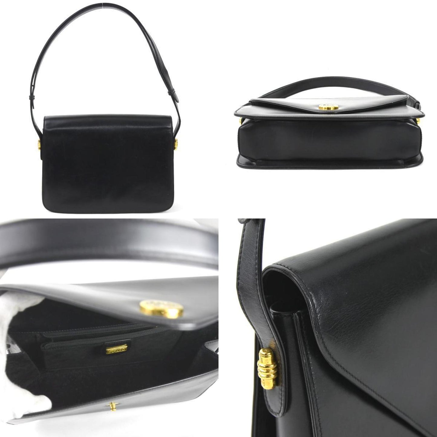 Gucci Black Leather Shoulder Bag