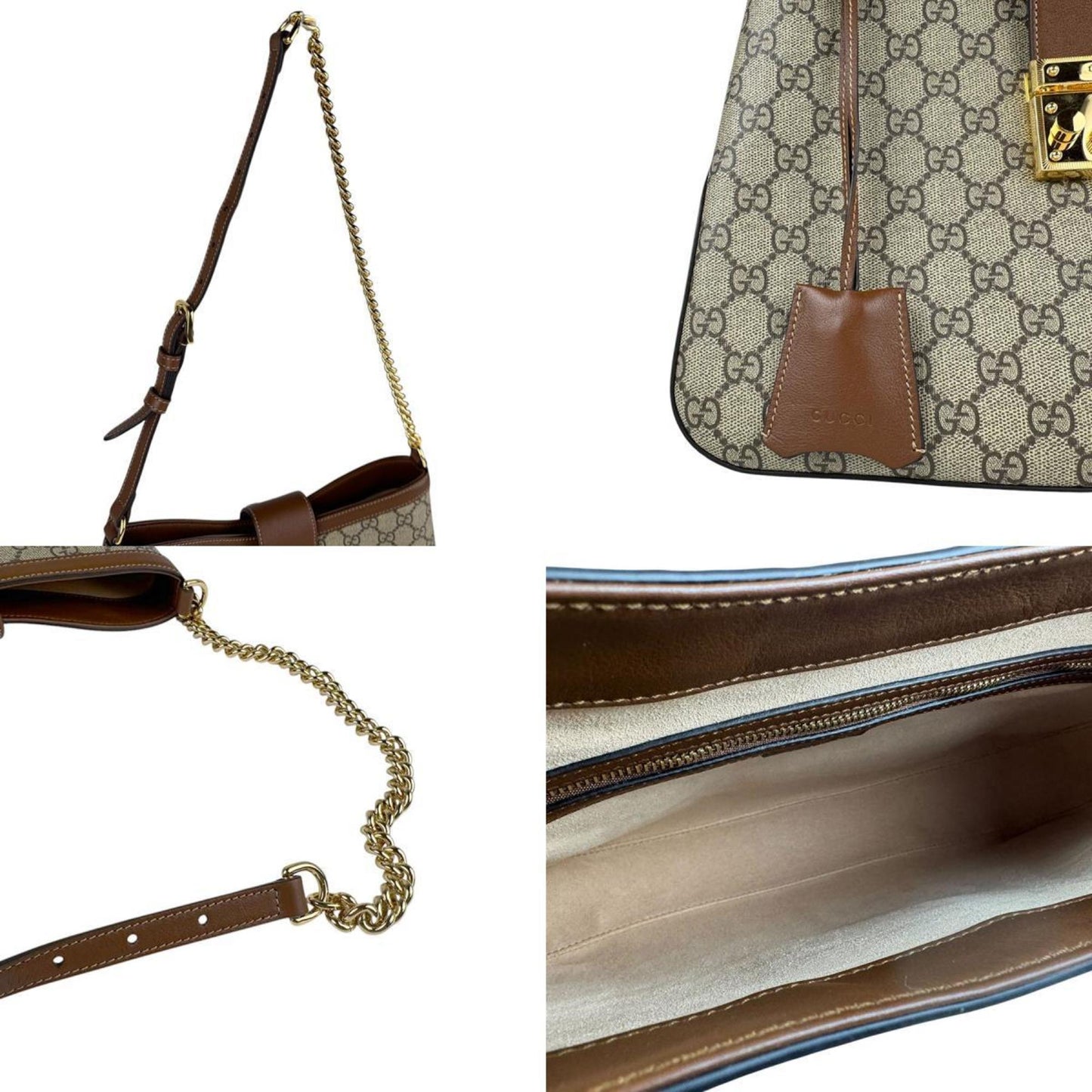 Gucci Brown Gg Supreme Leather Shoulder Bag