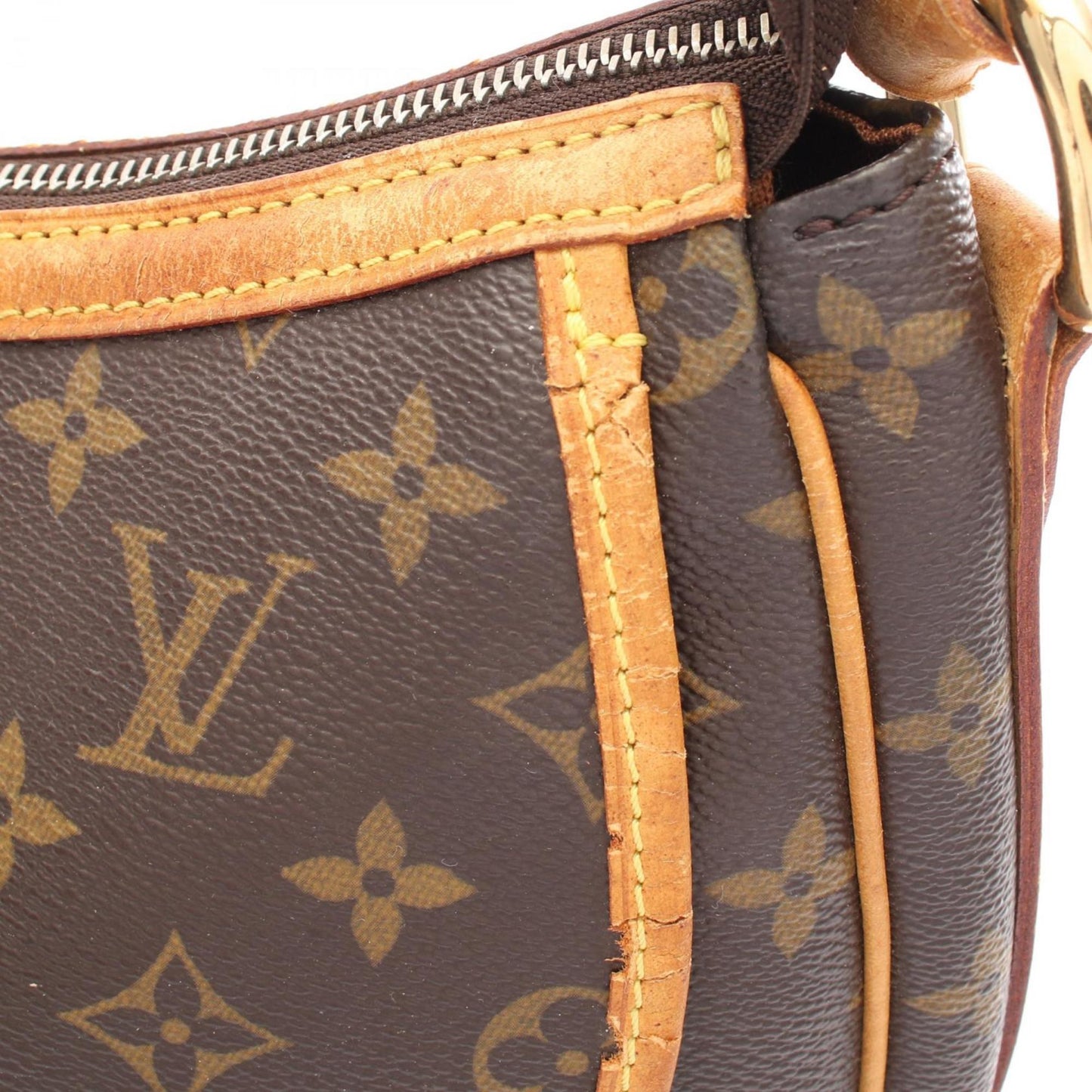 Louis Vuitton Brown Monogram Coated Canvas Leather Shoulder Bag