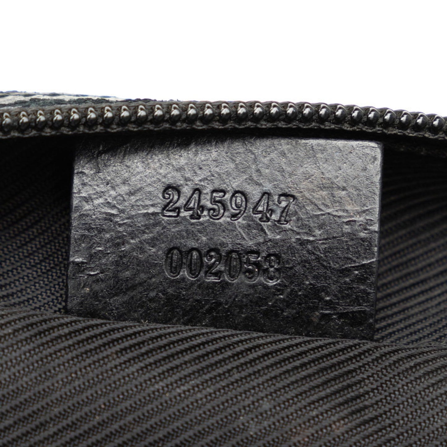 Gucci Gg Canvas Black Canvas Leather Pouch