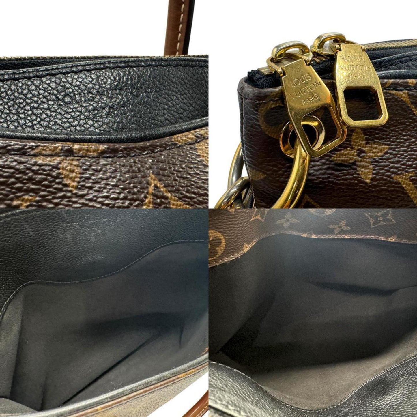 Louis Vuitton Noir Monogram Handbag Shoulder Bag
