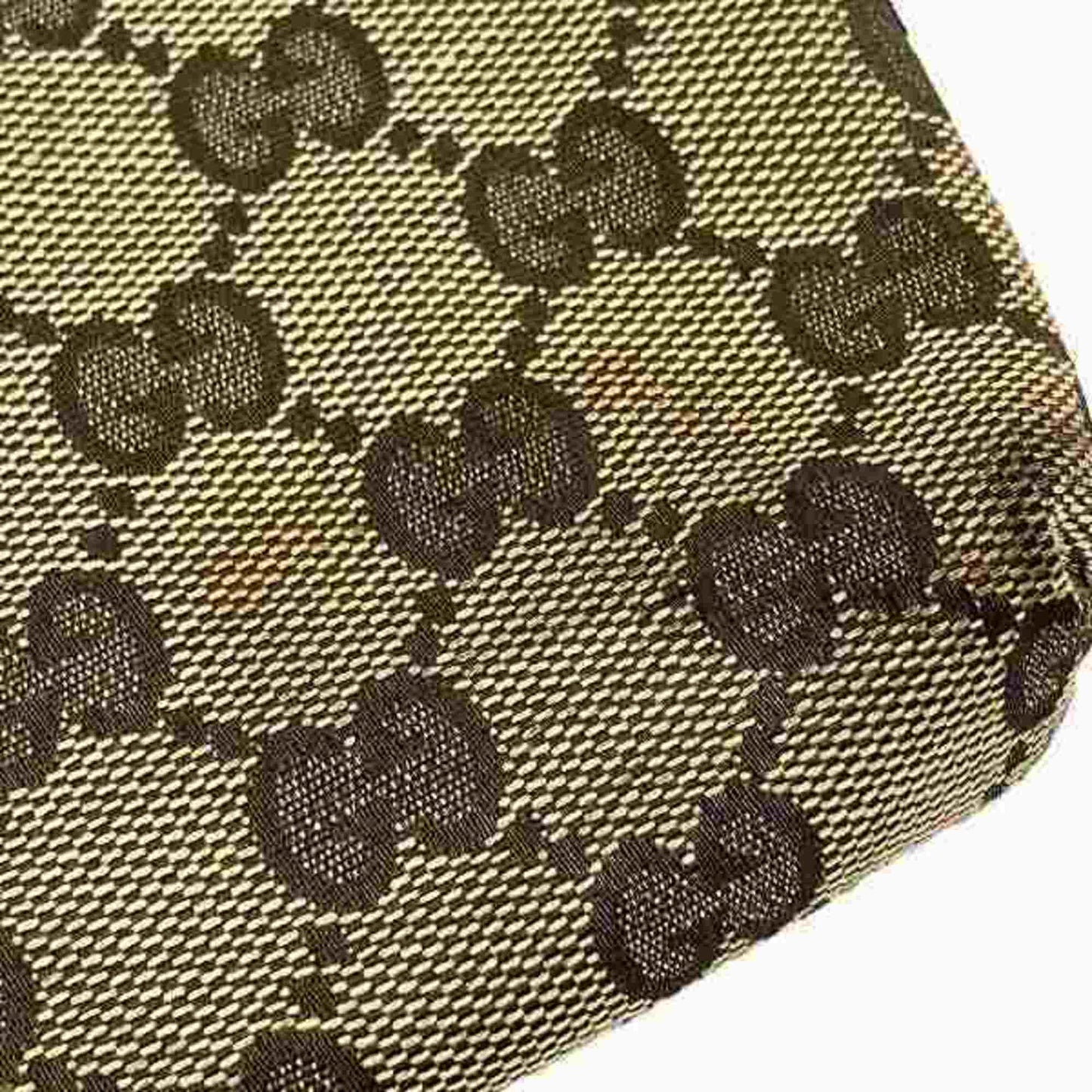 Gucci Brown Canvas Leather Pochette Shoulder Bag