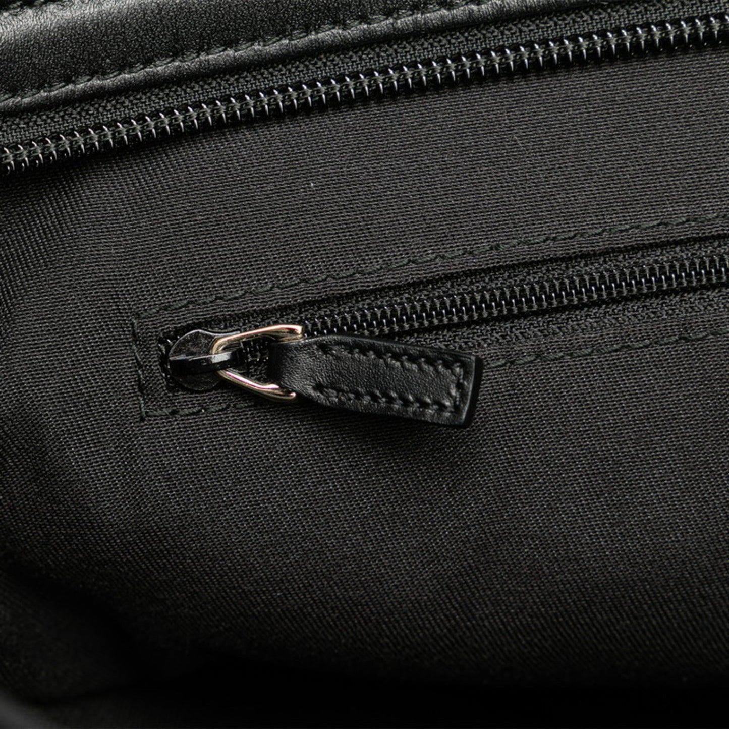 Gucci Beige Black Canvas Leather Shoulder Bag
