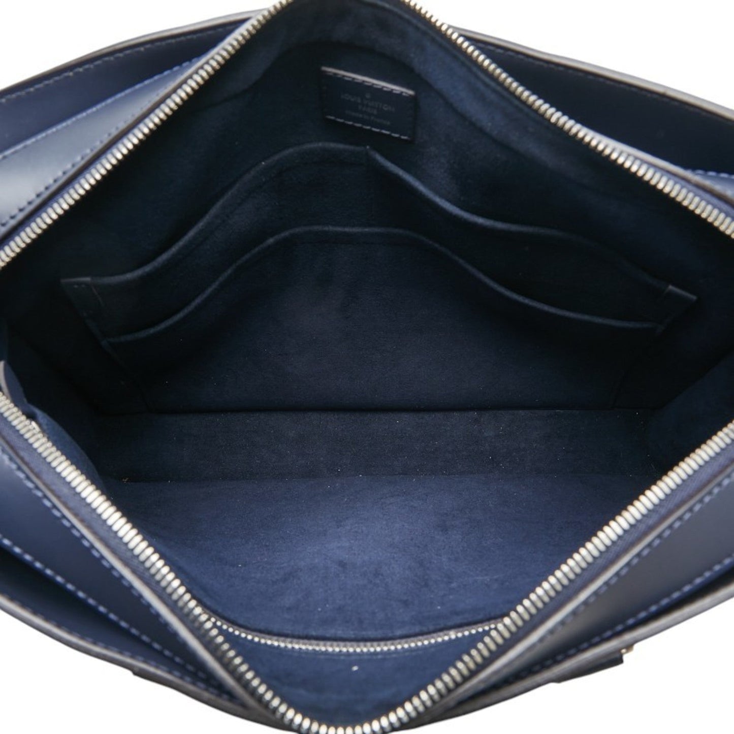 Louis Vuitton Navy Navy Blue Leather Shoulder Bag
