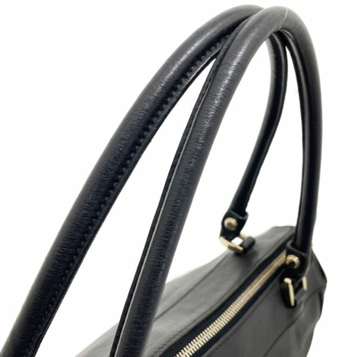 Gucci Abbey Black Leather Handbag Shoulder Bag Tote Bag