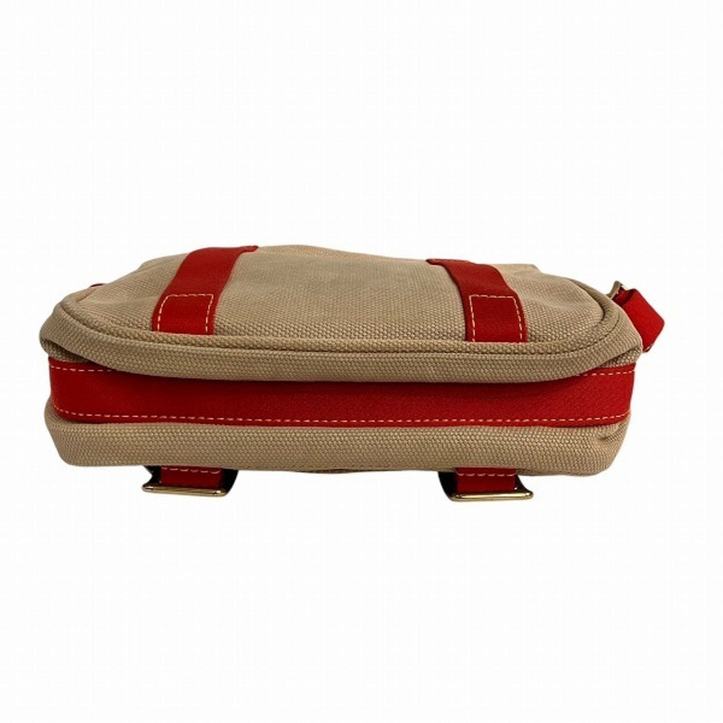Louis Vuitton Beige Red Color Canvas Shoulder Bag