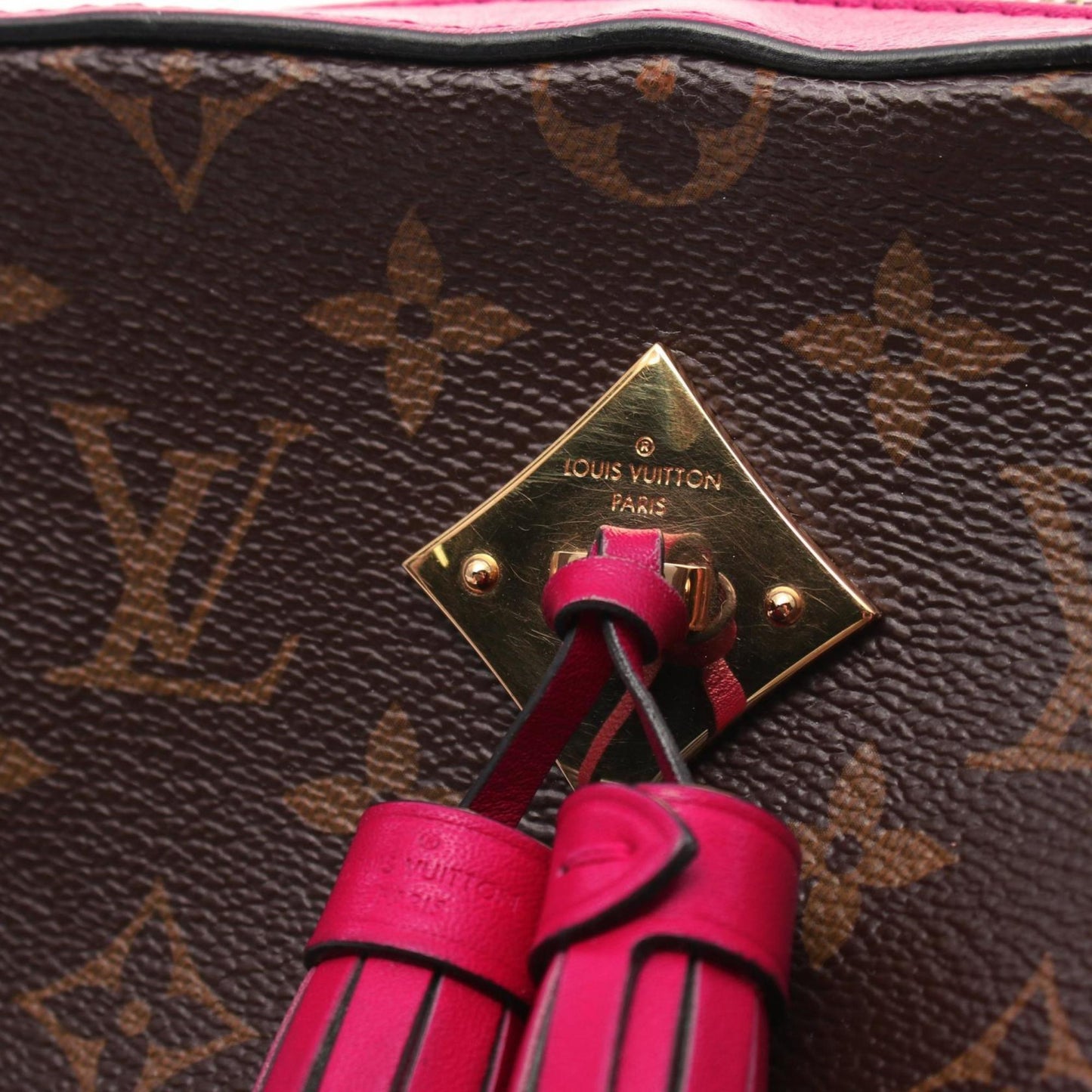 Louis Vuitton Brown Freesia Pink Monogram Pvc Coated Canvas Leather Shoulder Bag