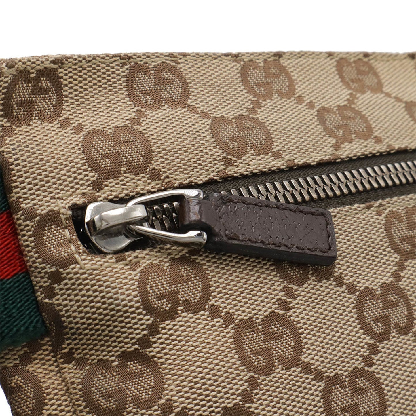 Gucci Dark Brown Gg Canvas Pouch Sling Bag