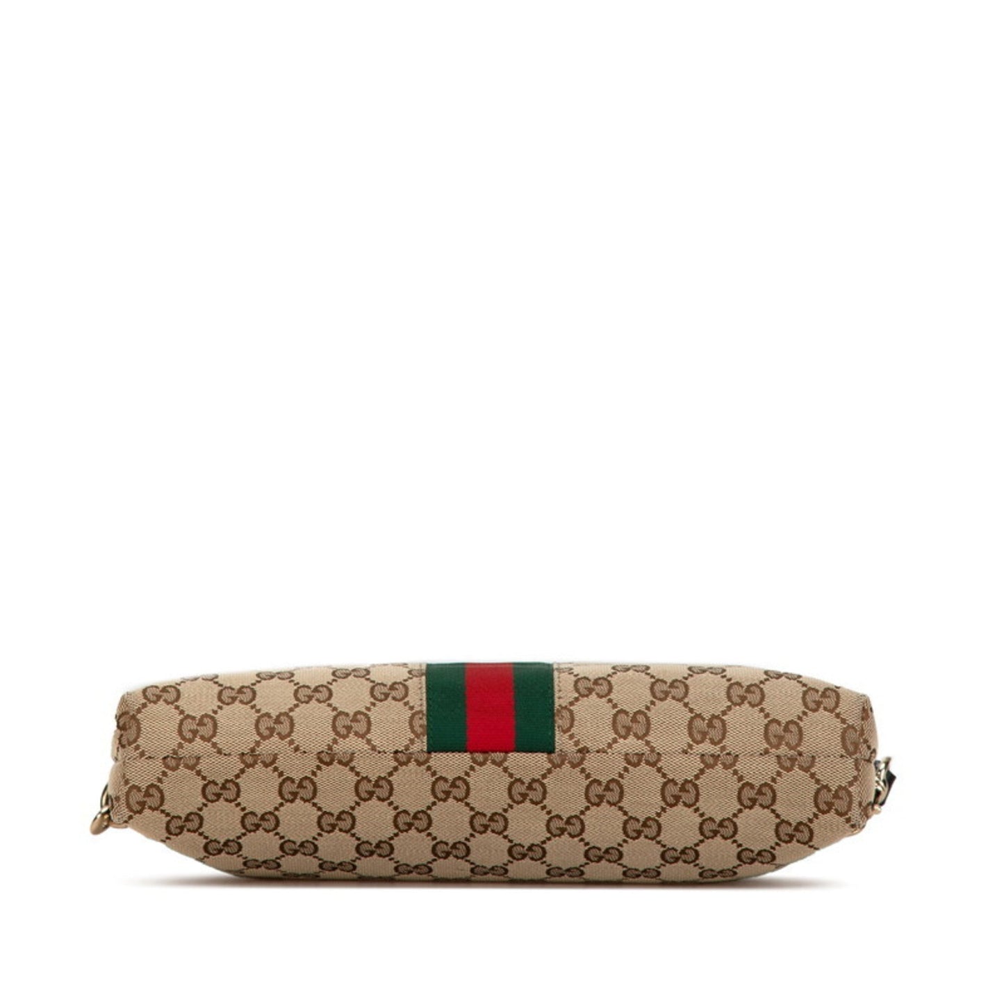 Gucci Beige Black Canvas Leather Shoulder Bag