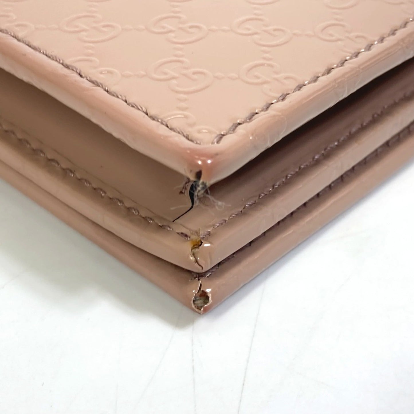 Gucci Beige Patent Leather Shoulder Bag