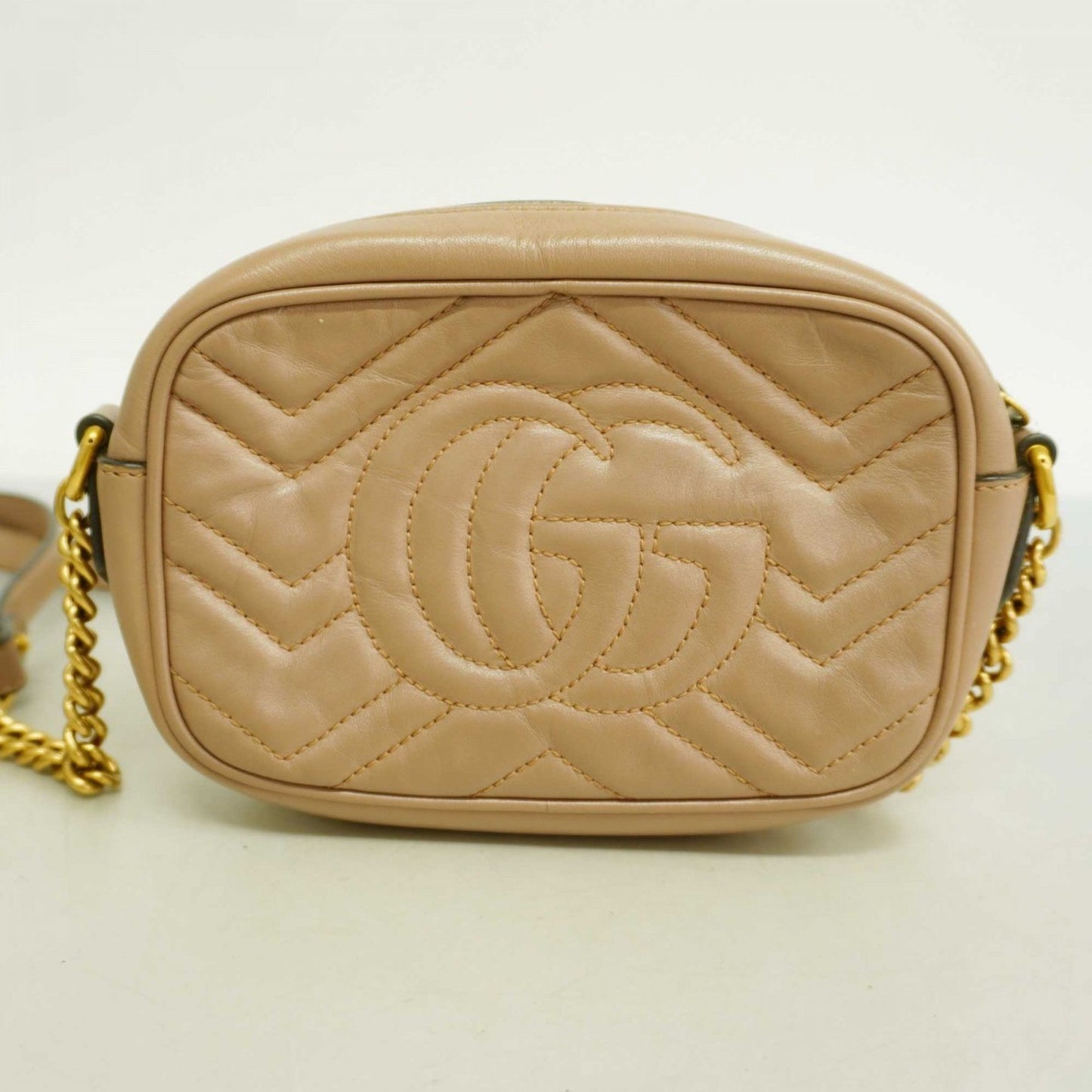 Gucci Light Brown Leather Shoulder Bag