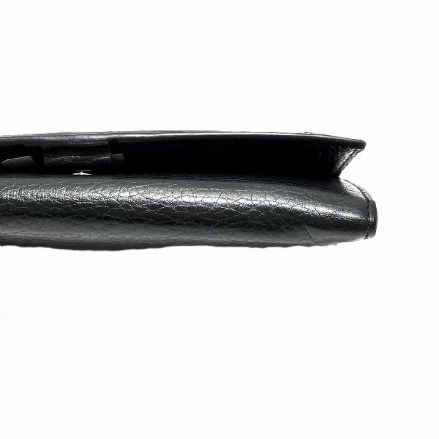 Gucci Black Leather Long Wallet (Bi-Fold)