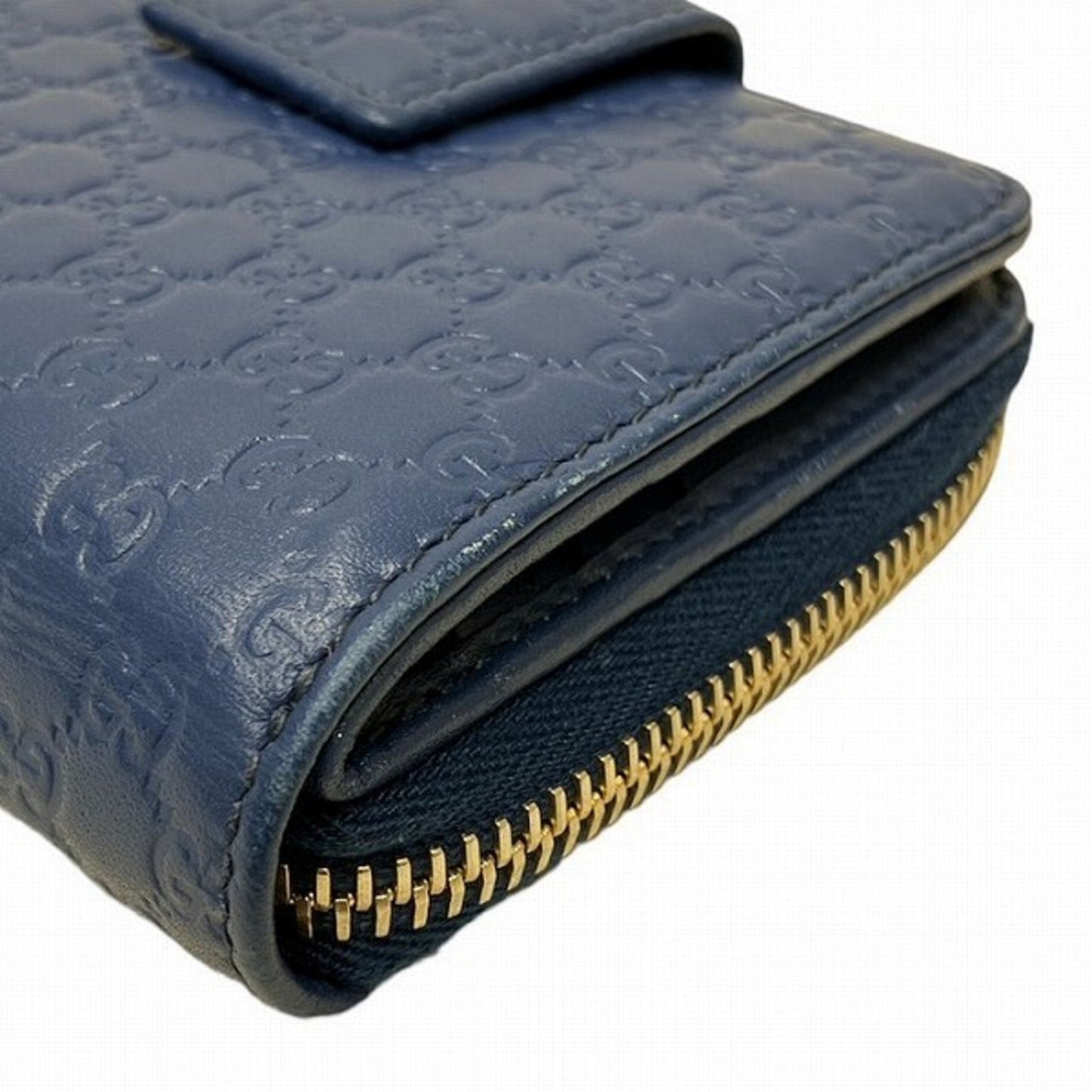 Gucci Blue Leather Coin Purse/Coin Case
