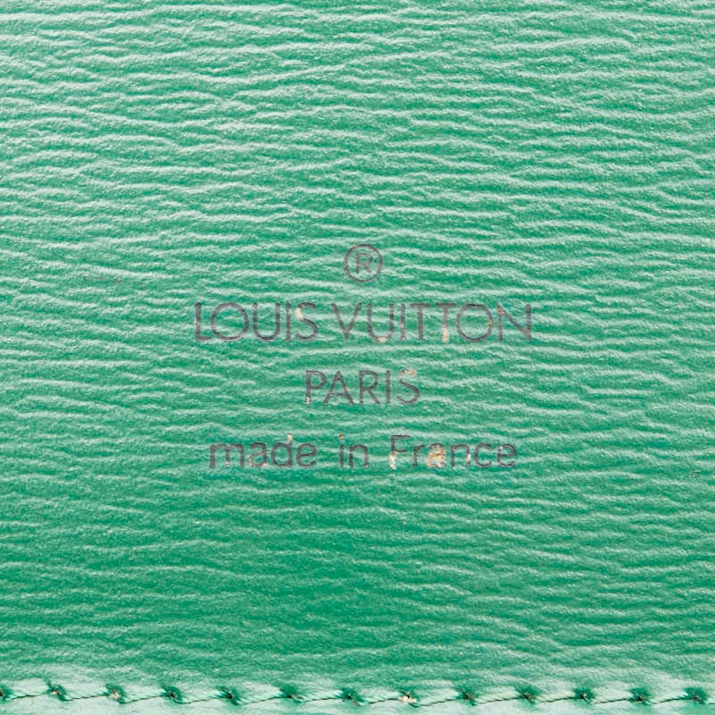 Louis Vuitton Borneo Green Leather Shoulder Bag