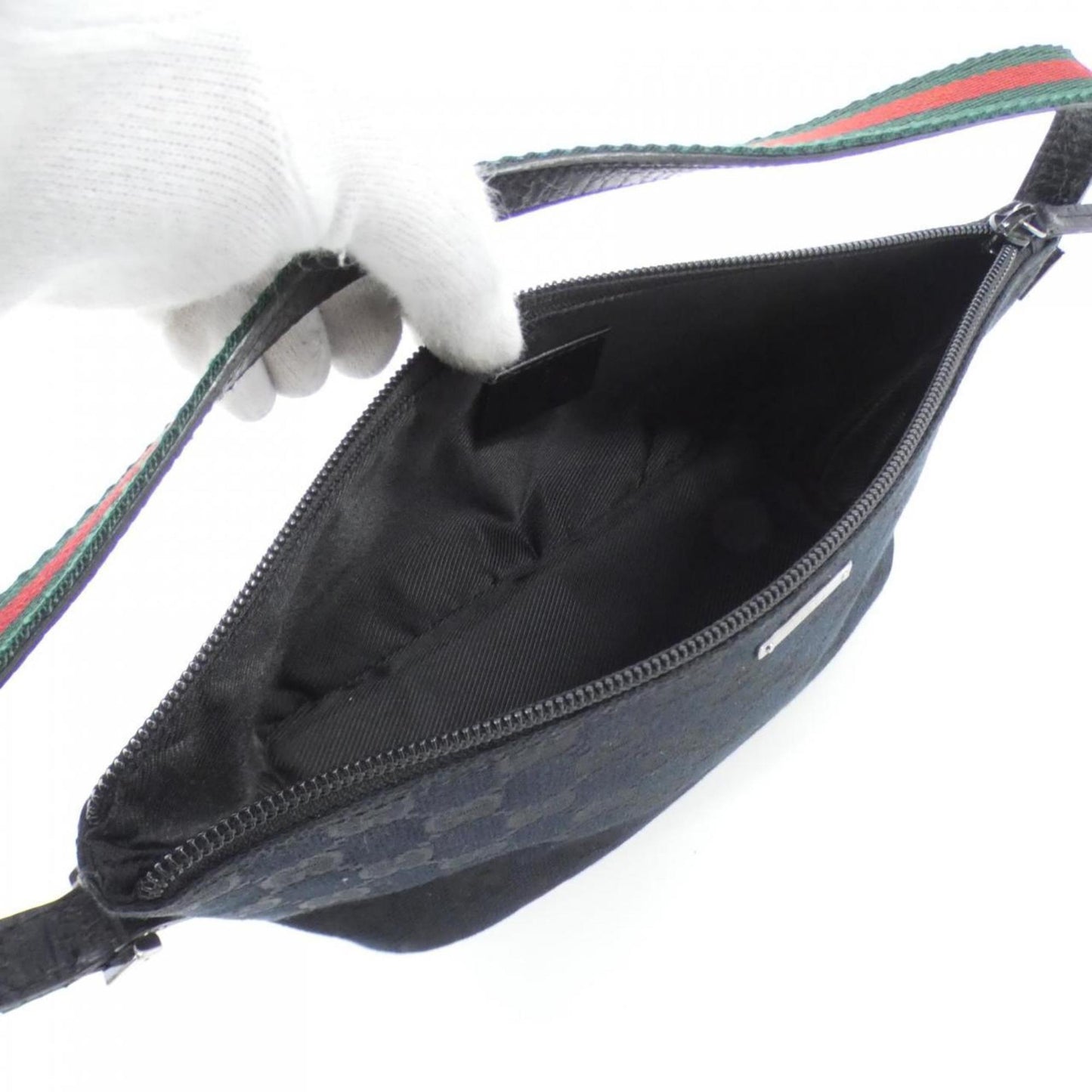 Gucci Black Gg Canvas Pouch