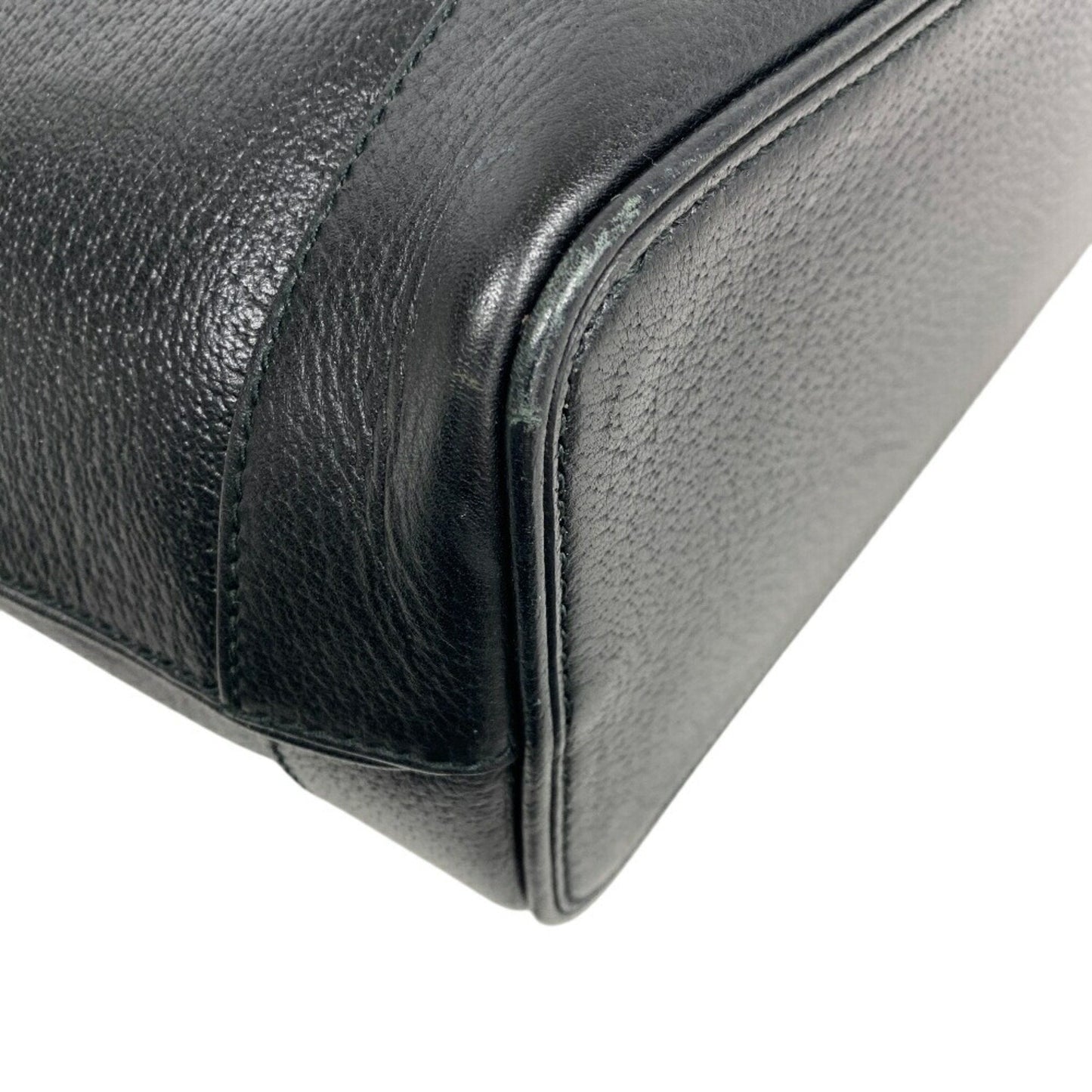 Gucci Black Leather Tote Bag