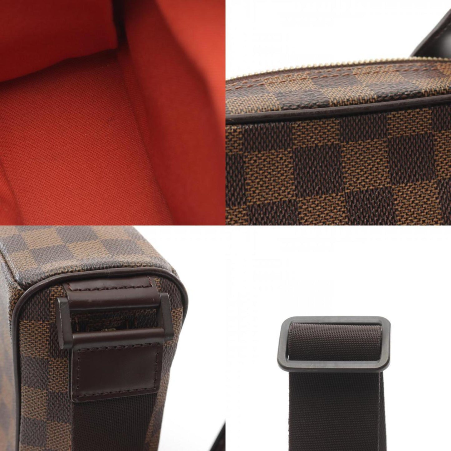 Louis Vuitton Damier Brown Coated Canvas Leather Shoulder Bag