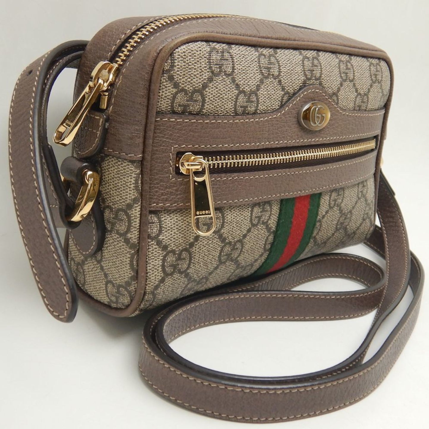 Gucci Beige Brown Gg Supreme Canvas Shoulder Bag