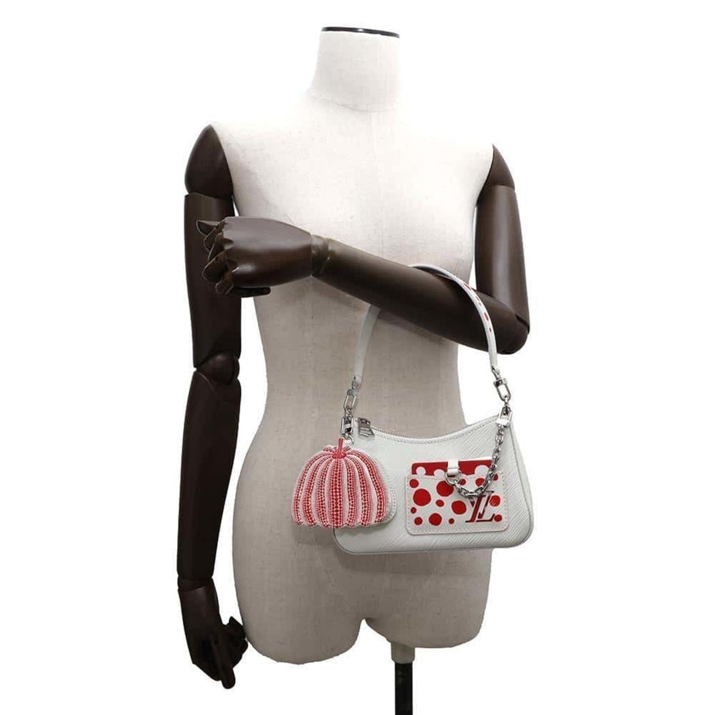 Louis Vuitton Blanc Red Color White Epi Leather Handbag Pouch Shoulder Bag