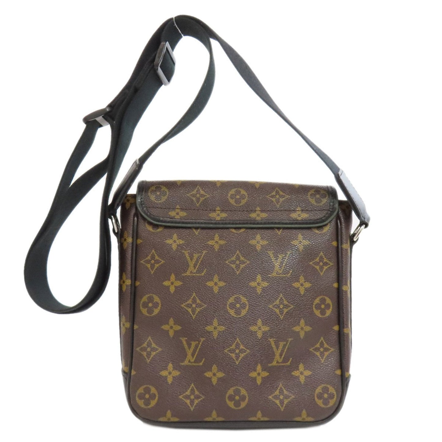 Louis Vuitton Black Brown Canvas Shoulder Bag