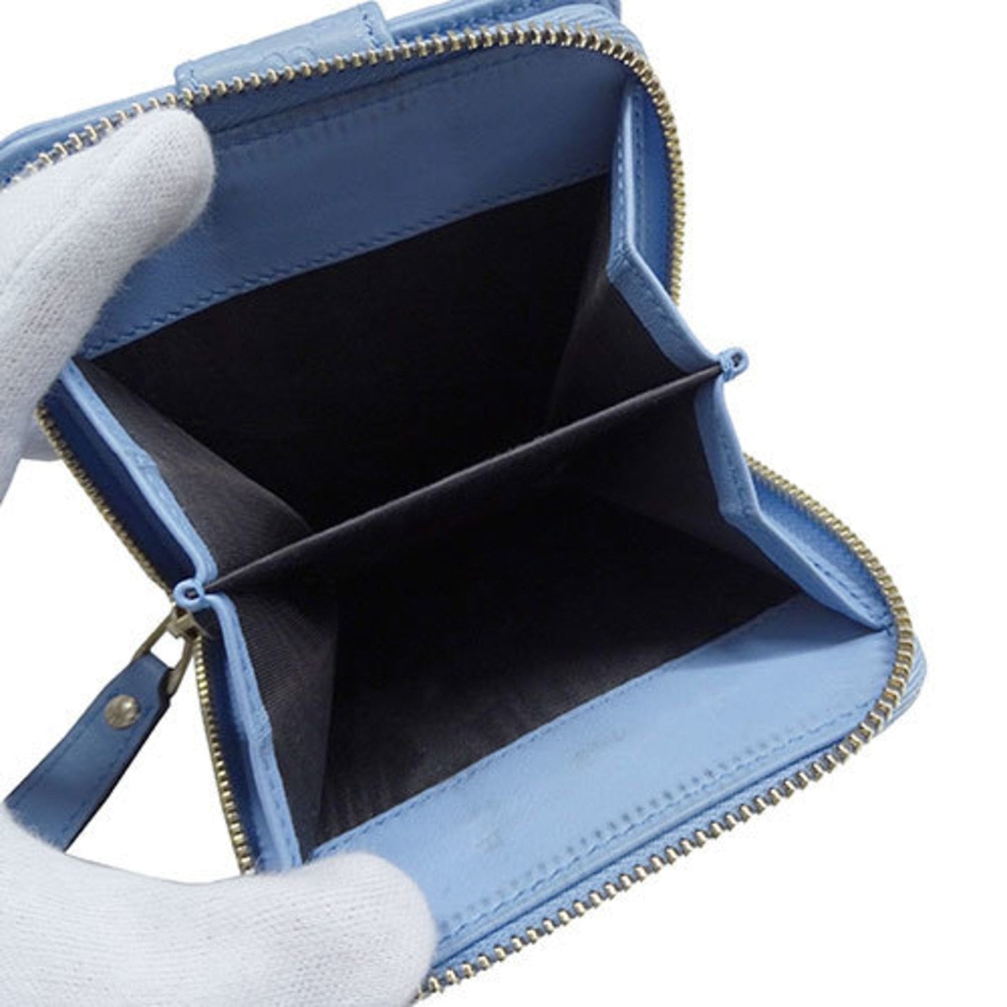 Gucci Light Blue Leather Wallet (Bi-Fold)