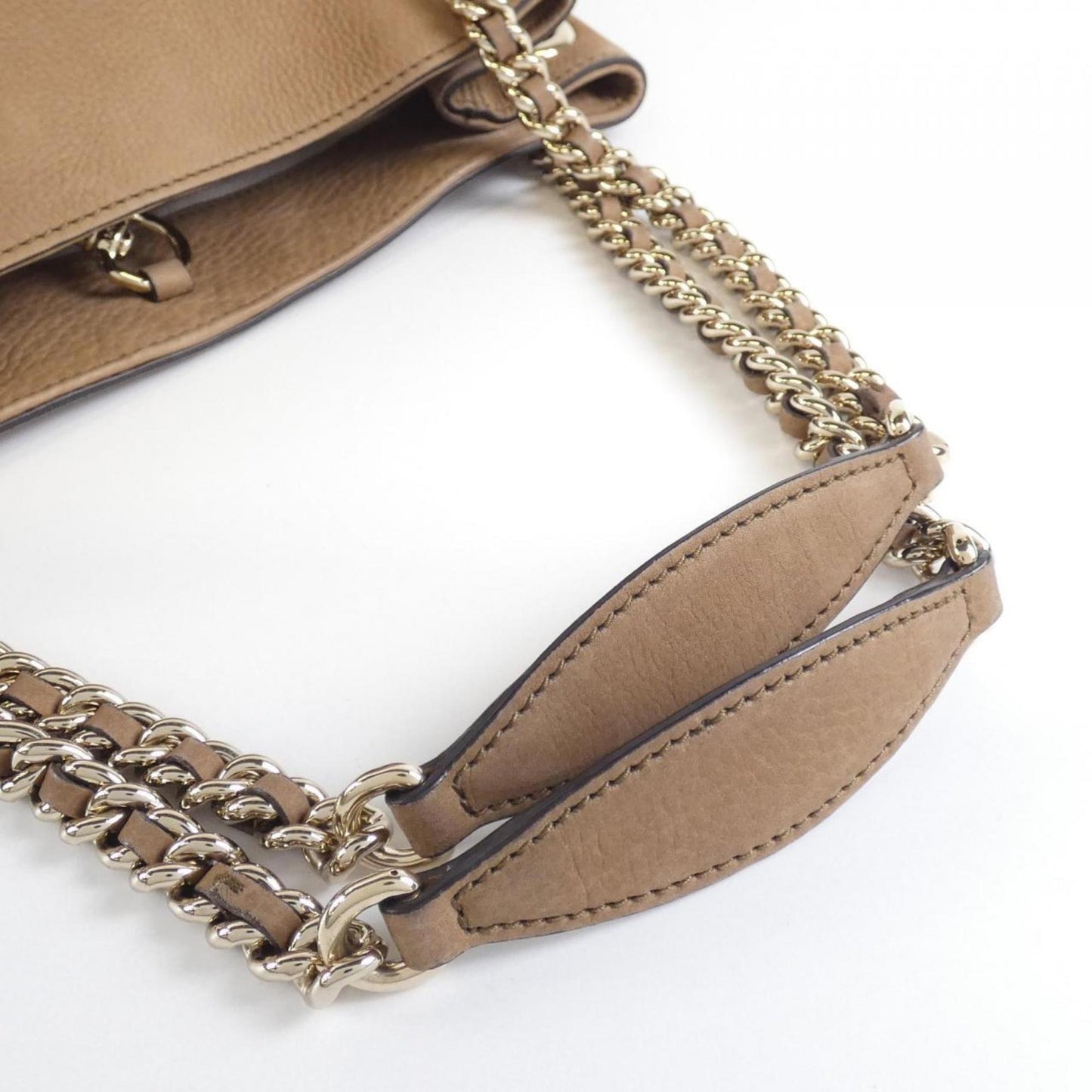 Gucci Dark Beige Leather Shoulder Bag