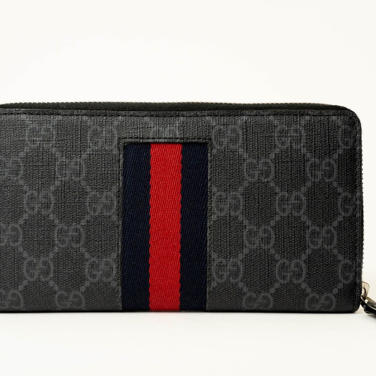 Gucci Black Gg Supreme Leather Long Wallet (Bi-Fold)