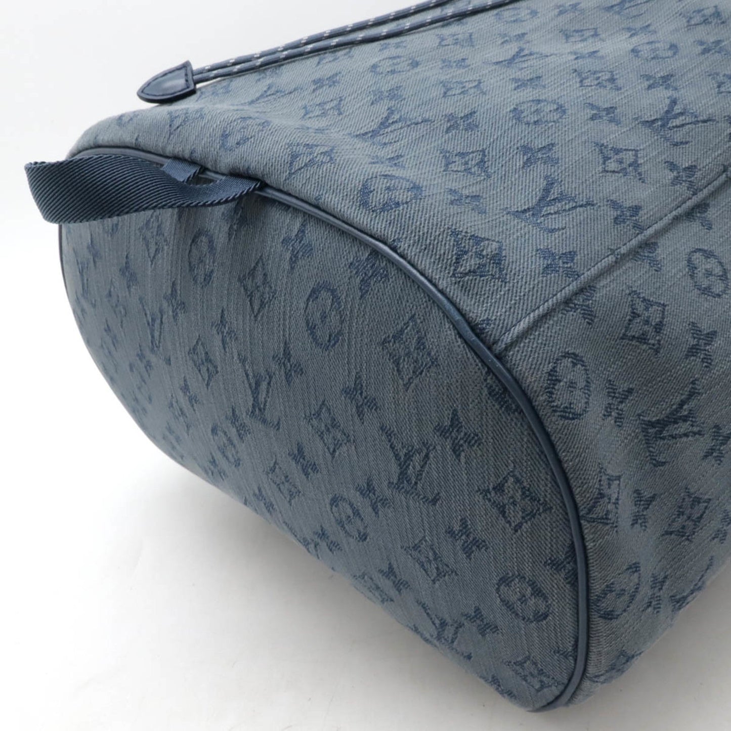 Louis Vuitton Monogram Denim Navy Monogram Denim Leather Backpack Shoulder Bag