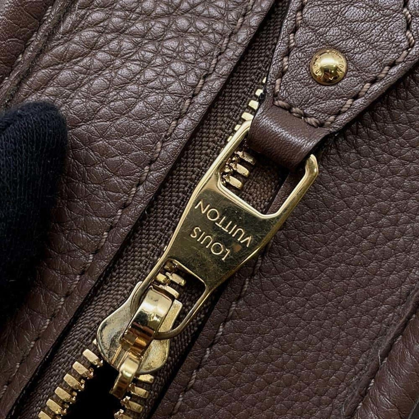 Louis Vuitton Monogram Brown Mahina Leather Handbag Shoulder Bag