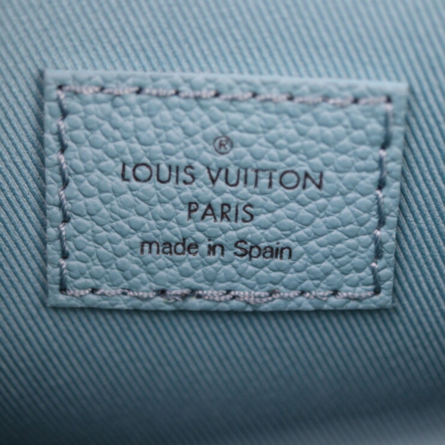 Louis Vuitton Turquoise White Leather Handbag Shoulder Bag Tote Bag