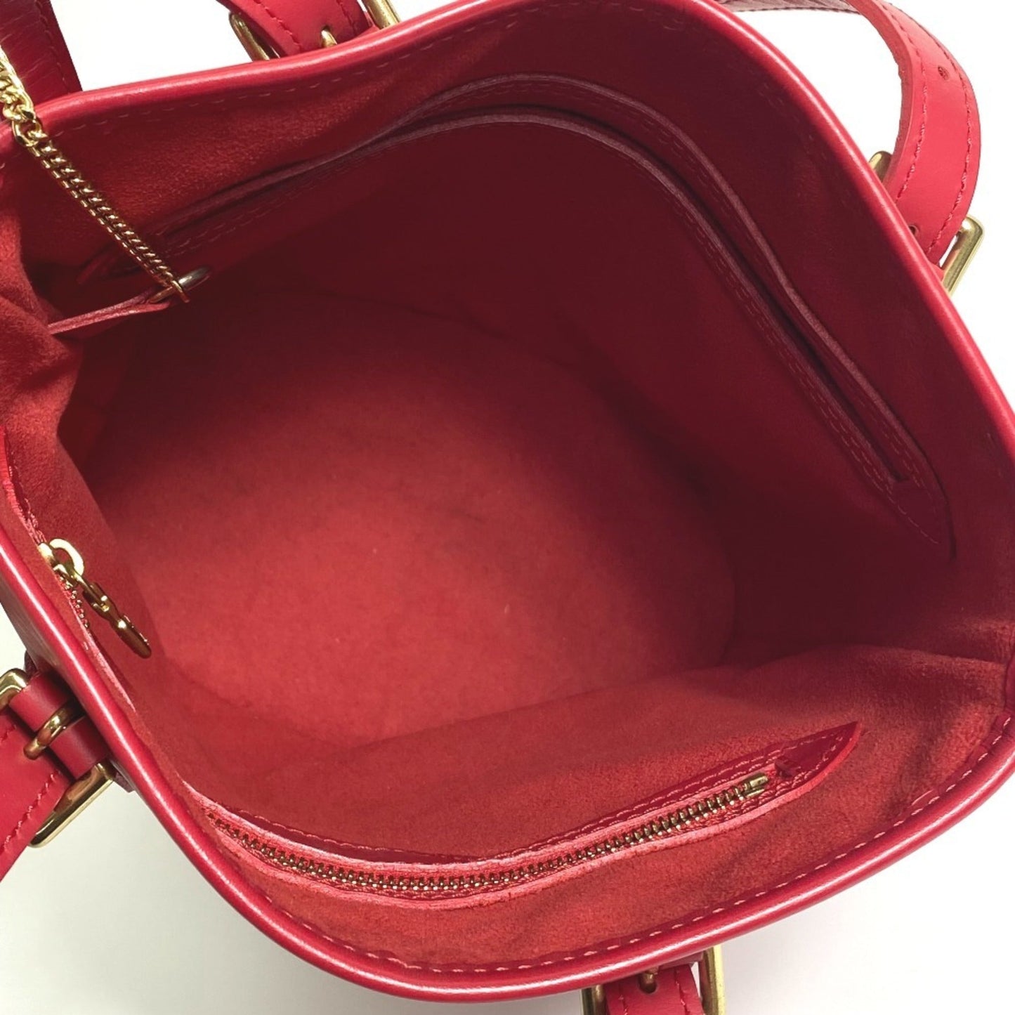 Louis Vuitton Red Leather Shoulder Bag
