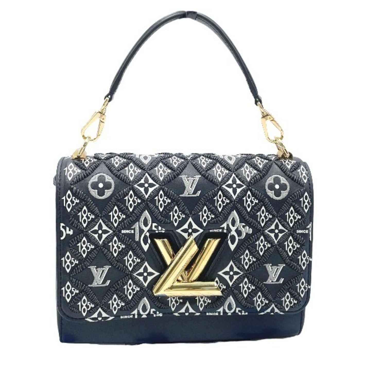 Louis Vuitton Black Leather Shoulder Bag ()