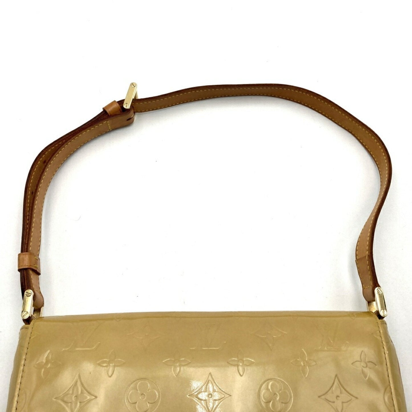 Louis Vuitton Beige Gold Vernis Shoulder Bag