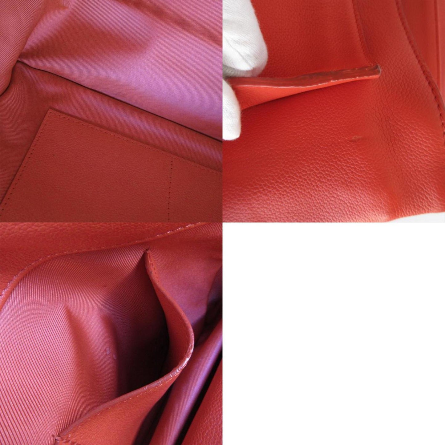Louis Vuitton Orange Red Leather Shoulder Bag