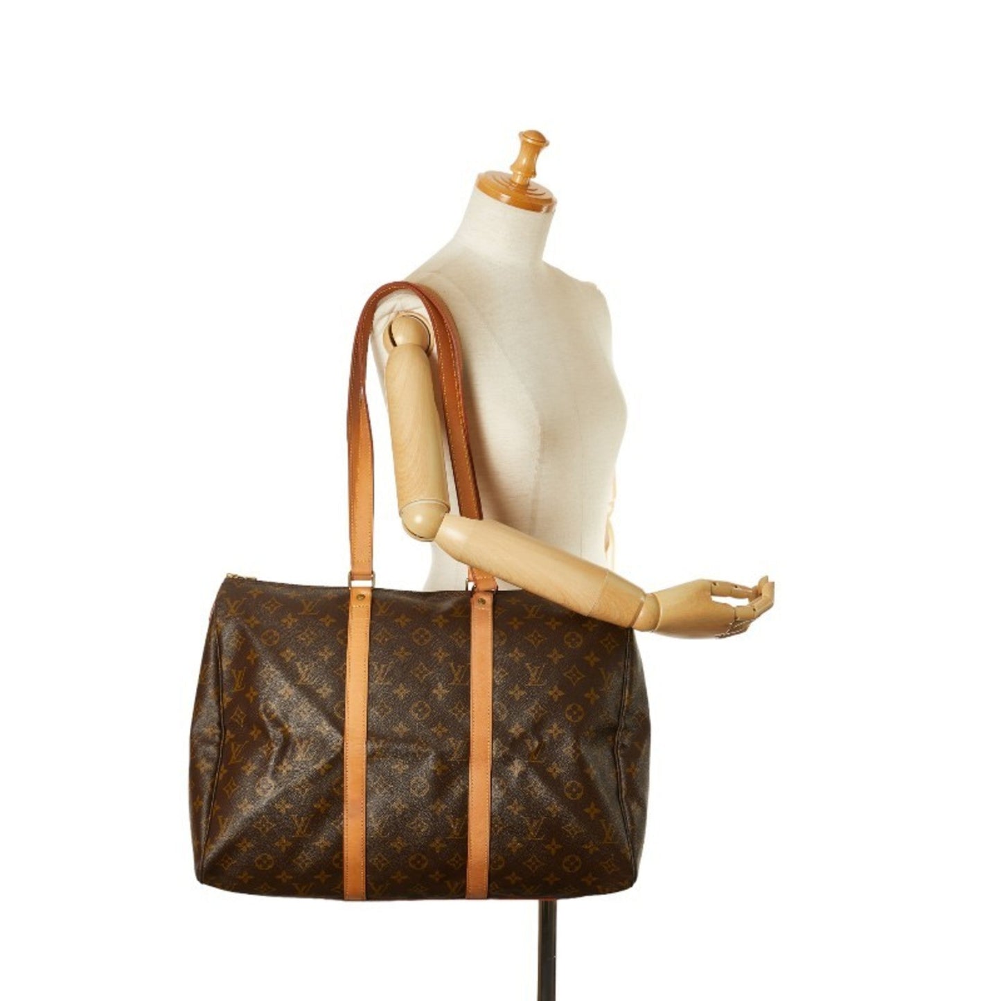 Louis Vuitton Brown Pvc Leather Boston Bag Shoulder Bag