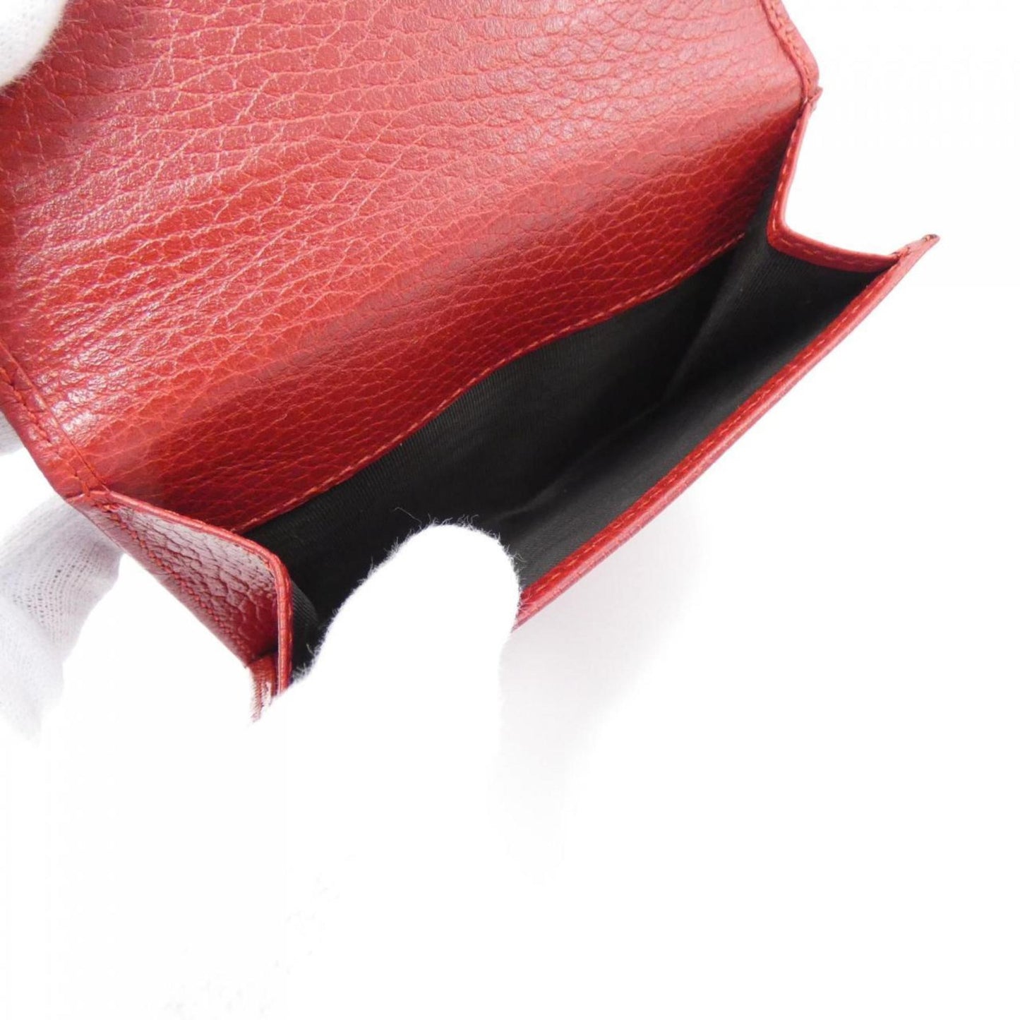 Gucci Red Color Leather Wallet (Bi-Fold)