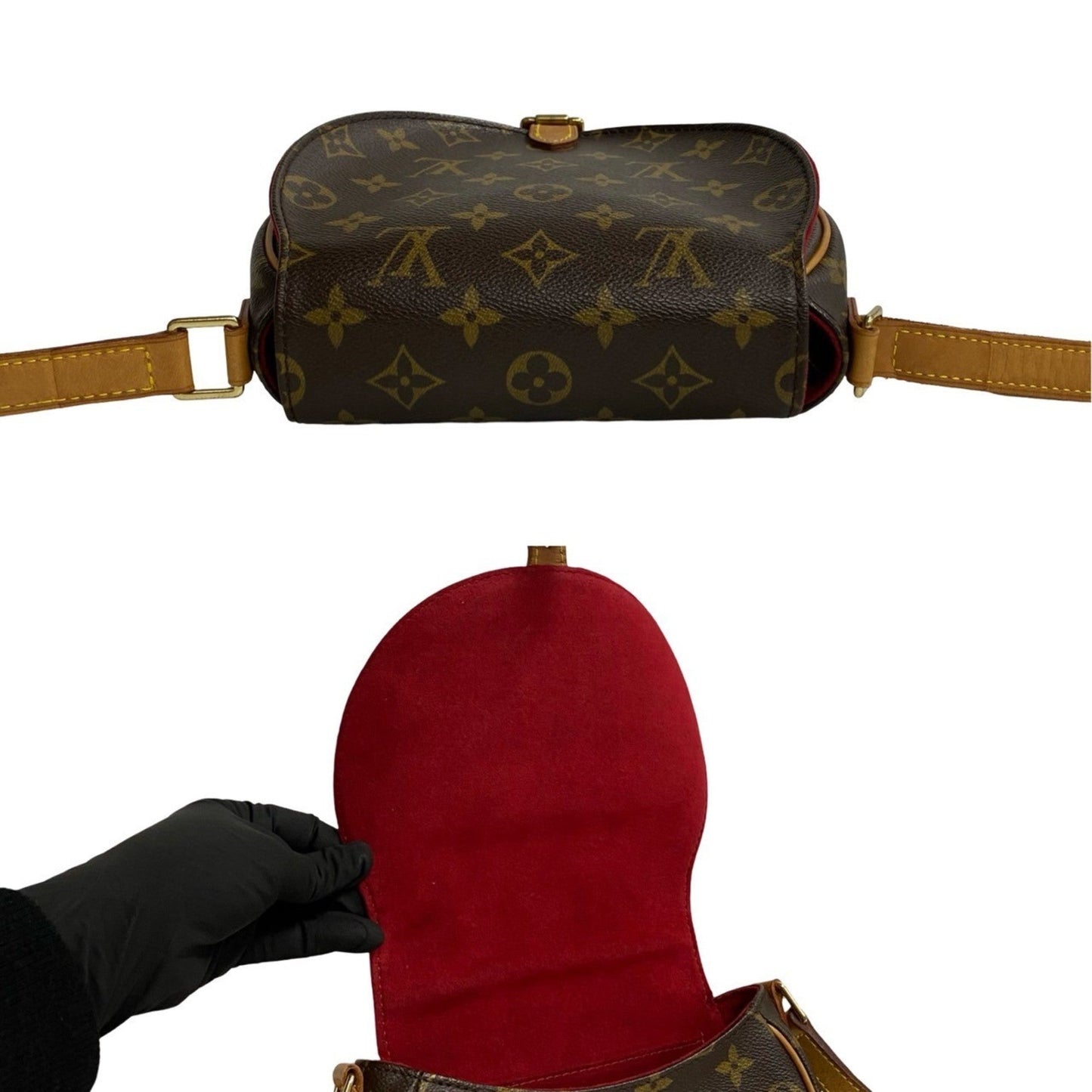Louis Vuitton Brown Leather Pvc Pochette Shoulder Bag
