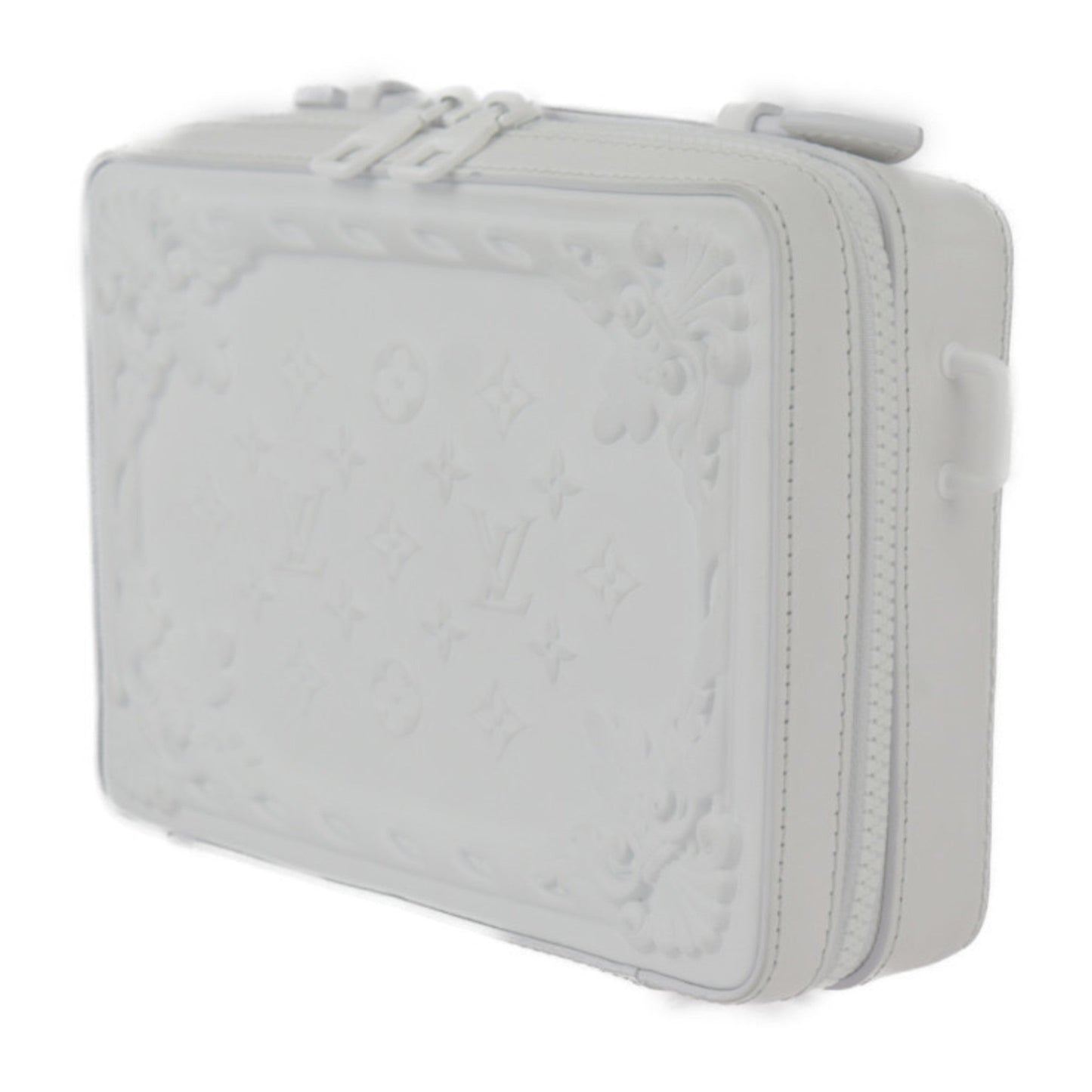 Louis Vuitton Blanc White Leather Handbag Shoulder Bag