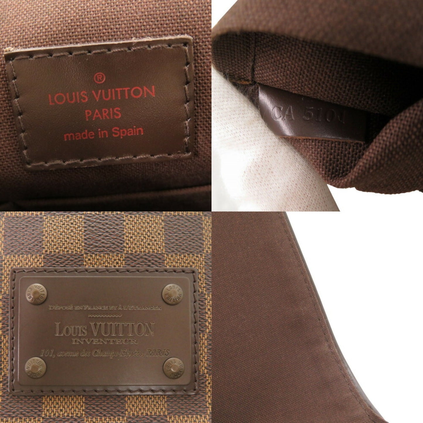 Louis Vuitton Ebene Damier Canvas Shoulder Bag