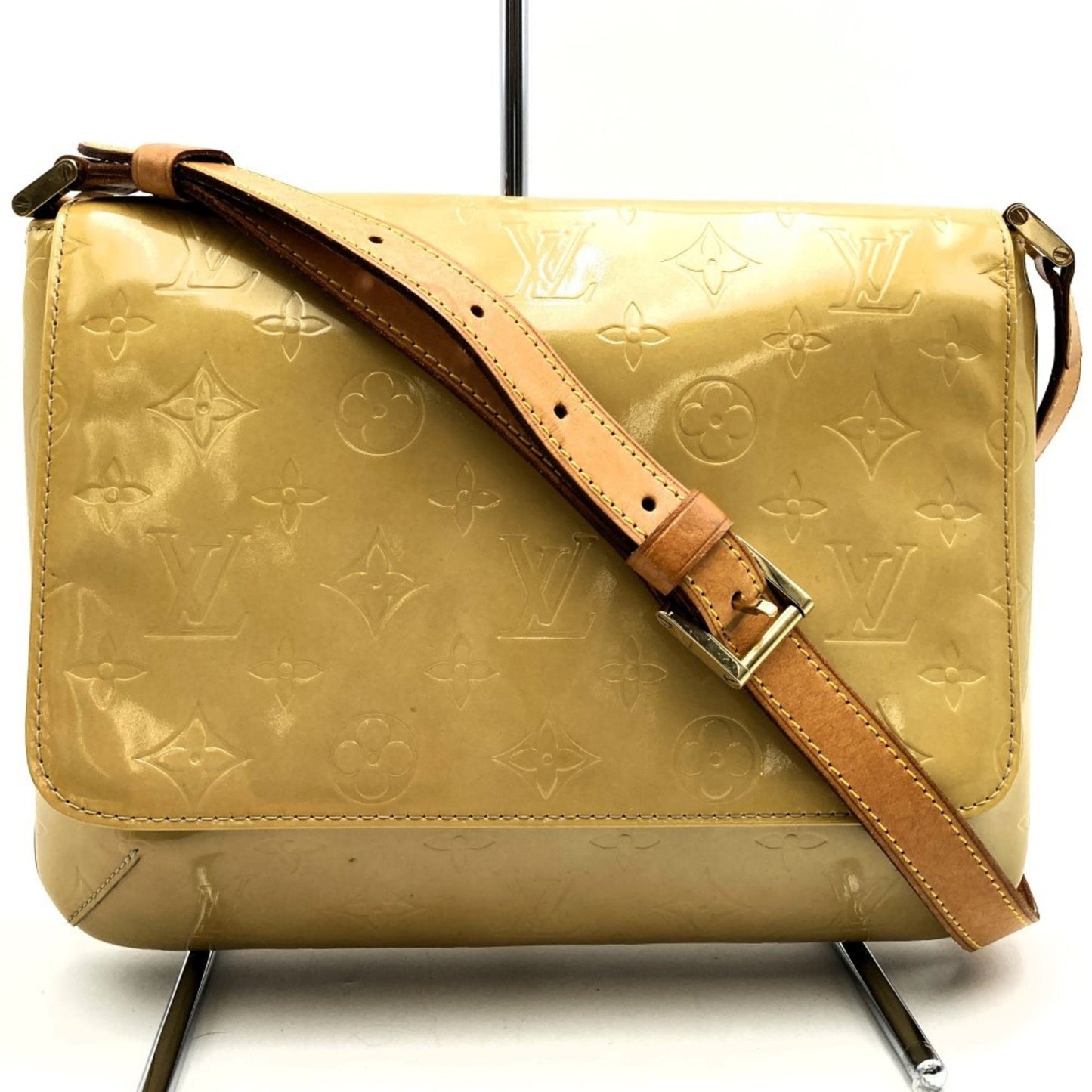 Louis Vuitton Beige Gold Vernis Shoulder Bag ()